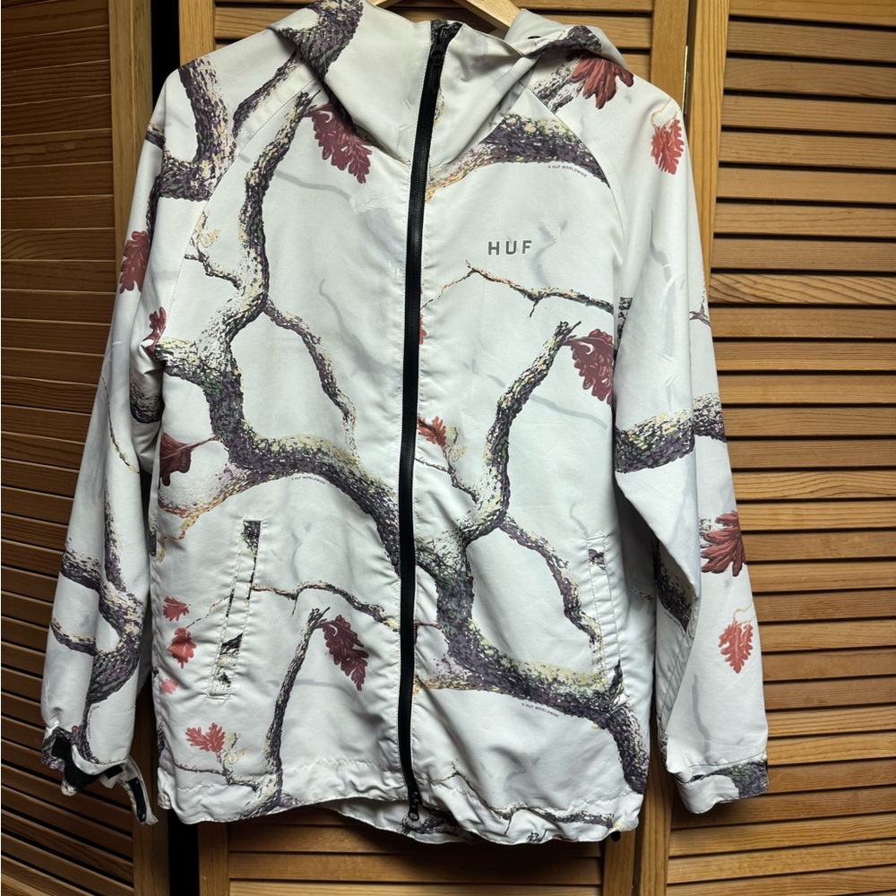 HUF White and Brown Patterned Jacket - Picture 1 of 3